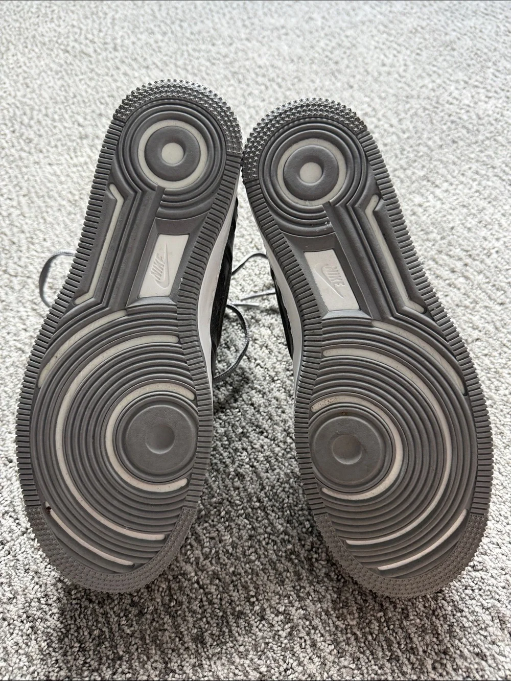 Nike Metallic Silver Laser-Cut High-Top Sneakers - Picture 5 of 5